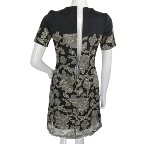TADASHI SHOJI Dress, 2, Sabi, Floral Lace overlay, Short sleeve, Scuba - Picture 5 of 14